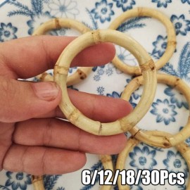 Unbranded 6/12/18/30Pcs- Bamboo Table Napkin Rings Party Restaurant Hotel Serviette-buck - 12Pcs