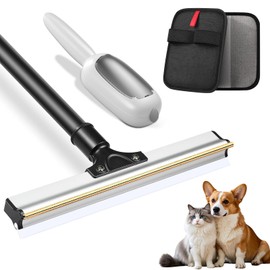 Liznkjious Pet Hair Removal Tool, 3 in 1 Cat Dog Hair Removar Set Including 50" Carpet Rake, Reusable Lint Roller and Static Pet Hair Removal Glove for Rugs,Carpet,Couch,Floors,Furniture,Clothes