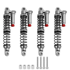 RZXYLRC Metal Adjustable Piggyback Shock Absorber Oil Damper for 1/10 RC Crawler Axial SCX10 i ii iii PRO Capra Tamiya CC01 D90 TRX4 HPI Upgrades (titanium, 100mm)