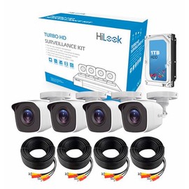 Hikvision Kit CCTV De 4 Cámaras Tipo Bala TurboHD 1080p  HDD 1TB                                                                                      