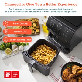 COSORI 12-in-1 Air Fryer 5.8QT, Toast, Bake, Nutrition Facts for 100+ In-App Recipes, AdaptIQ Tech Fast Cook, for Main & Side Dishes, Snacks, Leftovers, Detachable Square Basket, Dishwasher Safe