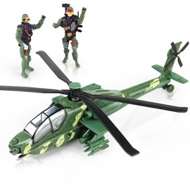 CORPER Toys - Helicóptero Militar con Luces y Sonidos para niños, Military Helicopter, Mediano