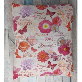 VITASIMPLEX Lavender Cushion with Cover Rose Love 24cm x 20cm with Genuine French Lavender from Provence (Lavender)