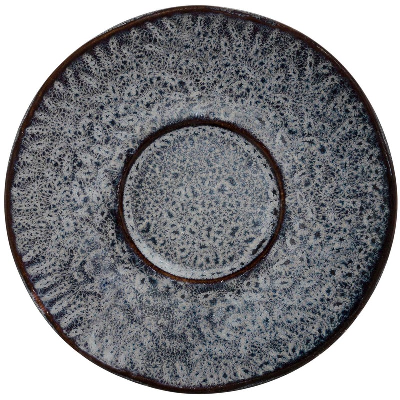 LEONARDO HOME 18590 Matera Ceramic Saucer 15 cm Anthracite, Charcoal
