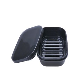 1 Pack Soap Travel Container Portable Soap Case Leakproof Soap Box Soap Saver Dish with Cover Plastic Soap Bar Holder for Camping Outdoor Bathroom Shower Gym Hiking Traveling（Black）
