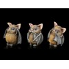 Three Wise Bat Figures - See Nothing, Hear Nothing, See