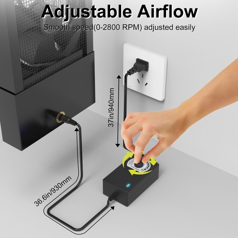 31.5-33.5 Inch Vertical Window Fan for Sliding Windows Exhaust Only