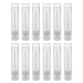 Super Z Outlet Clear Empty 3/16 Oz (5.5ml) Plastic Container Twist Tubes for Homemade Lip Balms, Cosmetic Gifts (Pack Of 12)