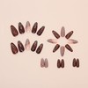 LYMCY Press on Nails French,Butterfly Wings 3D Ripple Fake Nails,