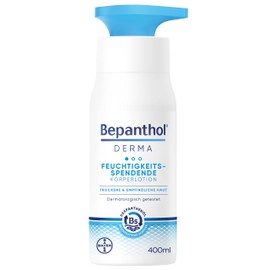 Bepanthol Derma Moisturising Body Lotion, Body Care for Sensitive and Dry Skin, Dermatologically Tested Moisturising Cream with Dexpanthenol, Fragrance Free, 400 ml