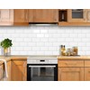 DEWOO 10 Thick White Subway Tile Peel and Stick Backsplash