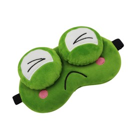 Funny Green Frog Soft Plush Sleep Mask, Adjustable Blindfold Eye Mask Cover for Men Women Kids Travel Nap Sleeping