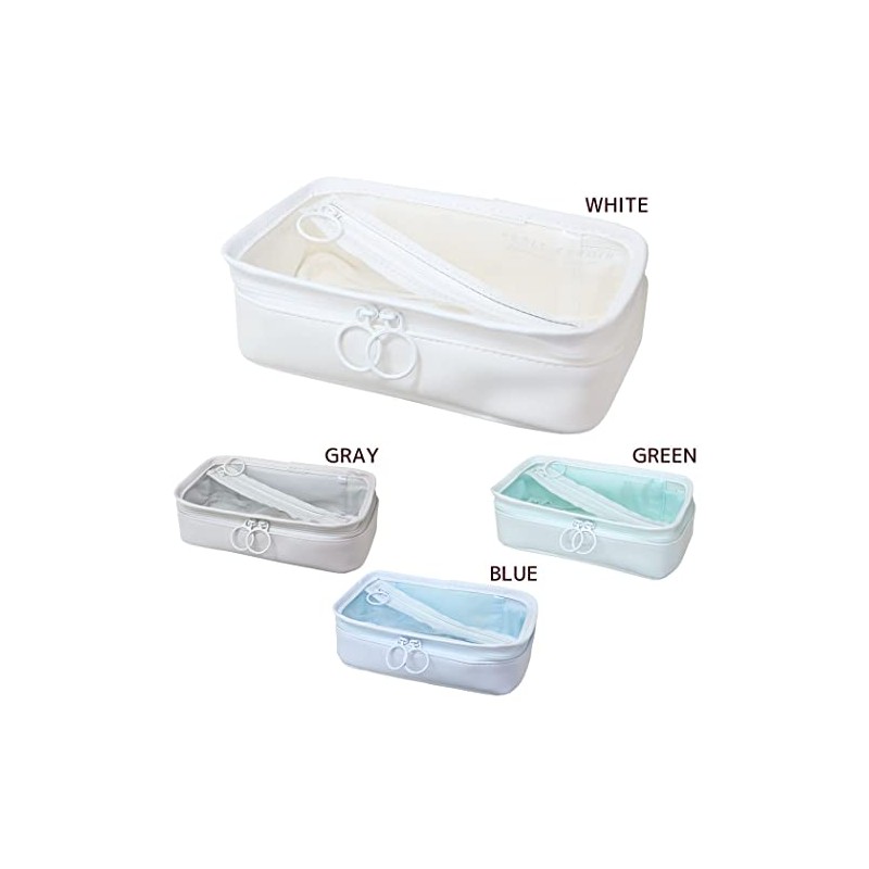 Kamiojapan Zipper Clear Pen Pouch [Gray/Gray]