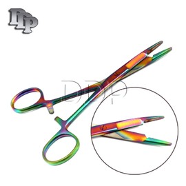 DDP Set of 2 Multi Titanium Color Rainbow Olsen HEGAR Needle Holder 5.5" Stainless Steel
