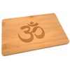 Samunshi® Wooden Board with Engraving Om Mantra Made of Bamboo