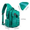 G4Free Tactical EDC Sling Bag Backpack Military Shoulder Backpack(Peacock Green)