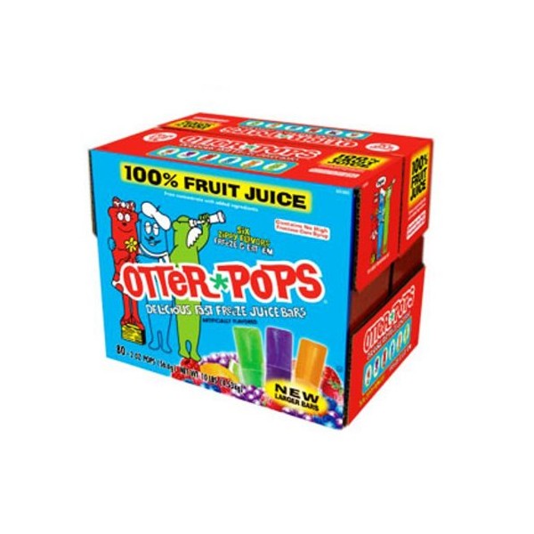 Otter Pops Juice, 80Count, 2 Ounce (Pack of 80) (85380)