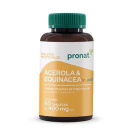 Pronat | Acerola & Equinacea infantil - 60 tabletas de 400 mg cada una