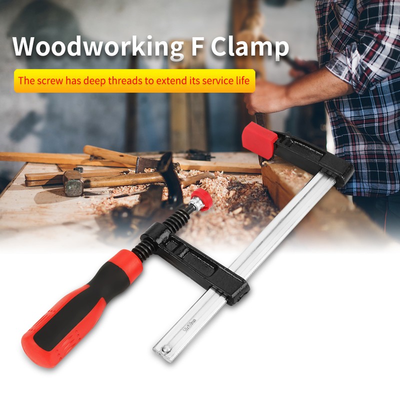 2Pcs Heavy Duty F Clamps Woodworking Bar Clips Quick Slide