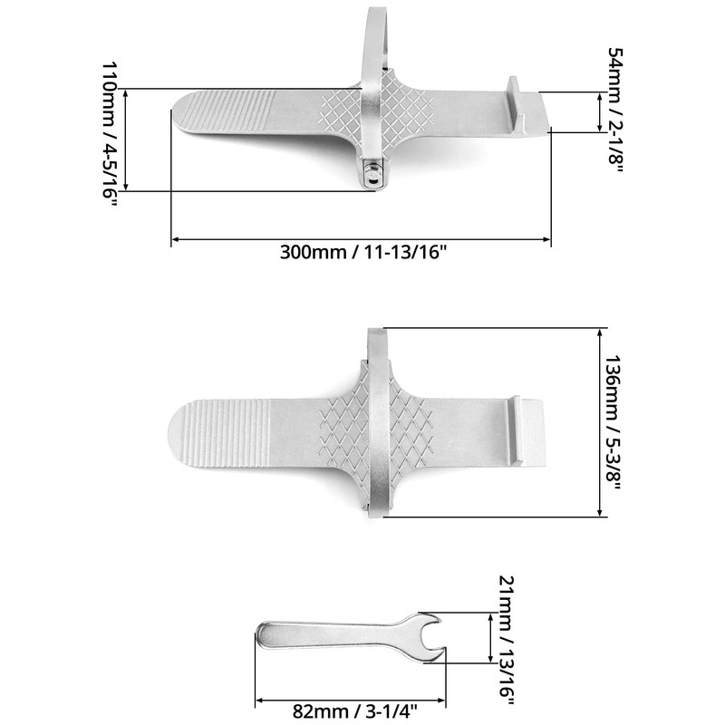 QWORK Foot Panel Lifter, Aluminum Alloy Door Lifter Tool, for