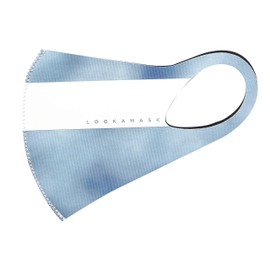 LOOKA | Protective Fashion Air Mask | Washable and Reusable | Comfortable | WHITE 35 TIE DYE BLUE (Large)