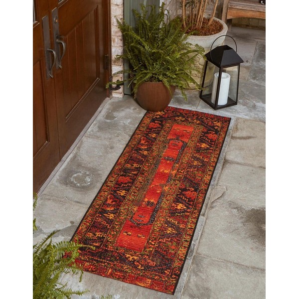 Unique Loom Outdoor Tribal Collection Area Rug - Quepos (2'