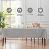 TOSMO 100% French Linen Tablecloth, Washable Farmhouse Rectangle Table Cloth
