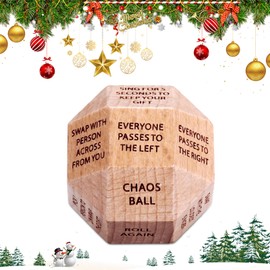 Santa Swap Gift Exchange Dice, Hilarious Christmas Party Games, Stocking Stuffers for Adults Women Men Teens, Gift Exchange Dice for Friends Holiday, White Elephant for Family Party