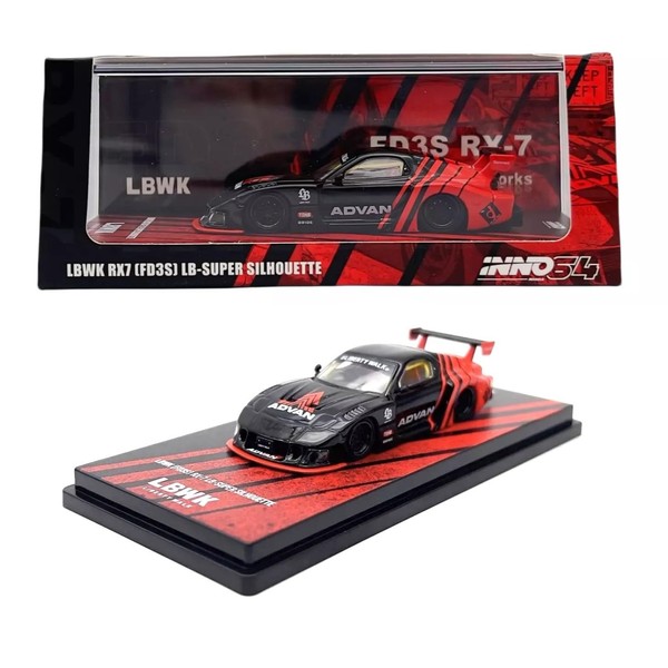 1:64 Scale Diecast Model Car Compatible with LBWK Mazda RX7