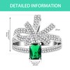 Uloveido Big Bow Bow Bypass Wrap Ring for Women Green