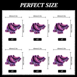 18pcs Roller Skate Cupcake Toppers Set Retro Theme Kids Happy Birthday Decoration, Roller Skating Party, Boys and Girls Birthday Party Decorations, or Baby Shower Decoration, Birthday Gifts for Kids.