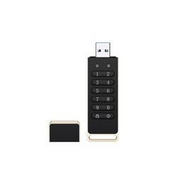 Aswalling Secure USB Drive, 128GB Encrypted USB Flash Drive Hardware Password Memory Stick with Keypad USB 3.0 Disk Flash Black