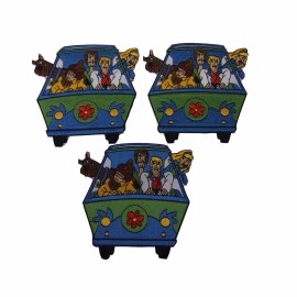 Does Not Apply Scooby-Doo The Gang in the Mystery Machine Embroidered Patch Set of 3