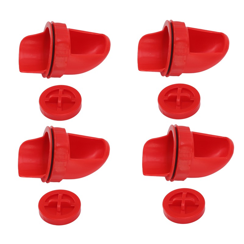 4 Sets DIY Chicken Feeder Rain Proof Poultry Feeder Port