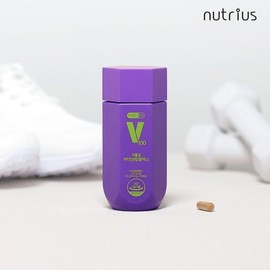 (뉴트리어스)국내최초 100% 식물성 비타민B컴플렉스 30캡슐 (Nutrius) Korea's First 100% Plant-Based Vitamin B Complex 30 Capsules