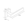 Sellon24 Door Handle Black BB WC PZ Design Door Handle