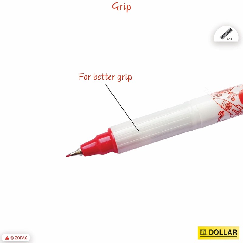 Dollar Wow Fineliner Pens, RED, Fine Tip (0.3mm), Pack of
