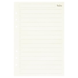 Zelten 1 Pack A5 45 Sheets/90 Pages Todo Loose Leaf Punched Paper Refills Paper for 6 Hole Binder Personal Organizer Diary Notebook Refillable Planner