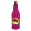 Palm Tree Sunset Beer Bottle Coolie (1, Magenta)