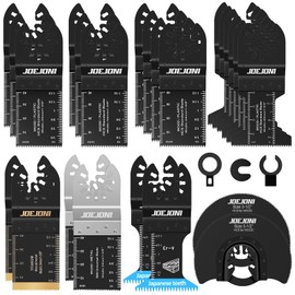 JOEJONI 27-Piece Multitool Saw Blades Set, Universal Multitool Accessories, Oscillating Accessory Set, for Fein Multimaster, Ryobi, Milwaukee, Bosch, Dremel, Dewalt, Rockwell, Makita and More