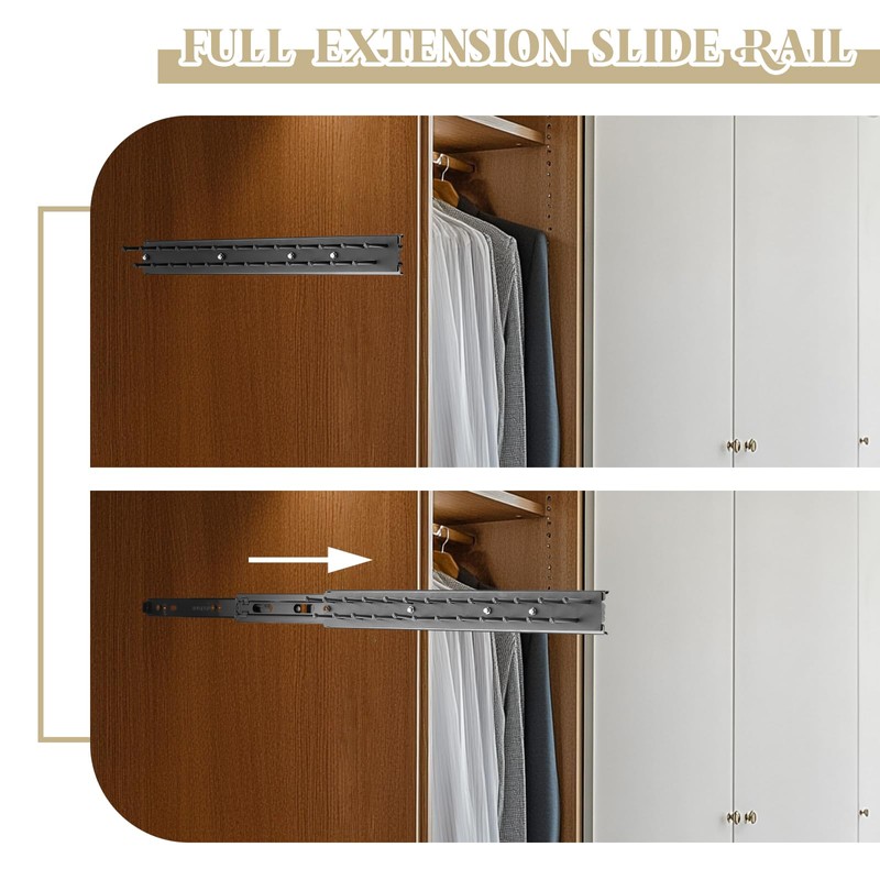 Blulu 2 Pcs 13.8'' Sliding Tie Rack Hangers for Closet,