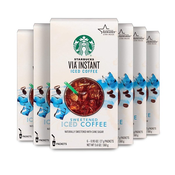 Starbucks VIA Instant Coffee, Sweetened Iced Coffee, 36 Count