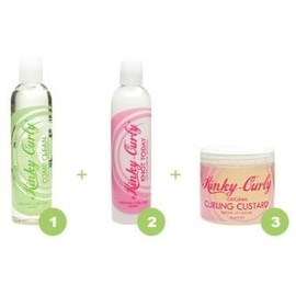 Kinky Curly Combo! (Come Clean 8oz & Knot Today 8oz & Curling Custard 8oz)
