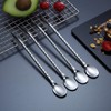 Iced Tea Spoon With Straw Handle For Drinking, 4 Pieces