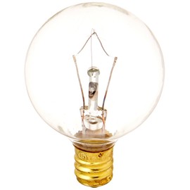 Bulbrite Incandescent G12 Candelabra Screw Base (E12) Light Bulb, 25 Watt, Clear