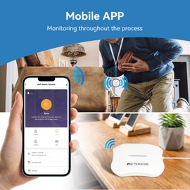 Retekess TH011 WiFi Smart Wireless Caregiver Pager,Call Button for Elderly at Home,Rechargeable Battery,Low Battery Alert,1 Receiver1 Panic Button for Seniors Patient Disabled Elderly