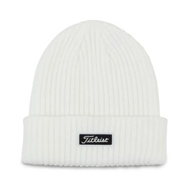 Titleist Men's Standard Cuff Knit Hat, White/Black, One Size