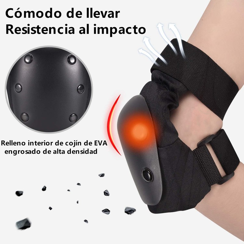 6PCS Juego de Rodilleras Coderas y Muñequeras Ajustable EVA Engrosada