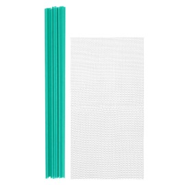 MECCANIXITY 10pcs 8 Inch Plastic Welding Rods, PVC Welding Sticks with Stainless Steel Mesh for Repairing Plastic Bumpers, Kayaks, Green