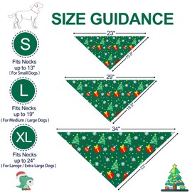 THLOH Christmas Dog Bandanas - 2 Pack Reversible Santa Claus and Christmas Tree Dog Scarf for Boy & Girl, Premium Durable Fabric, Festival Dog Bib, Holiday Bandana for Small and Medium Dogs (Small)